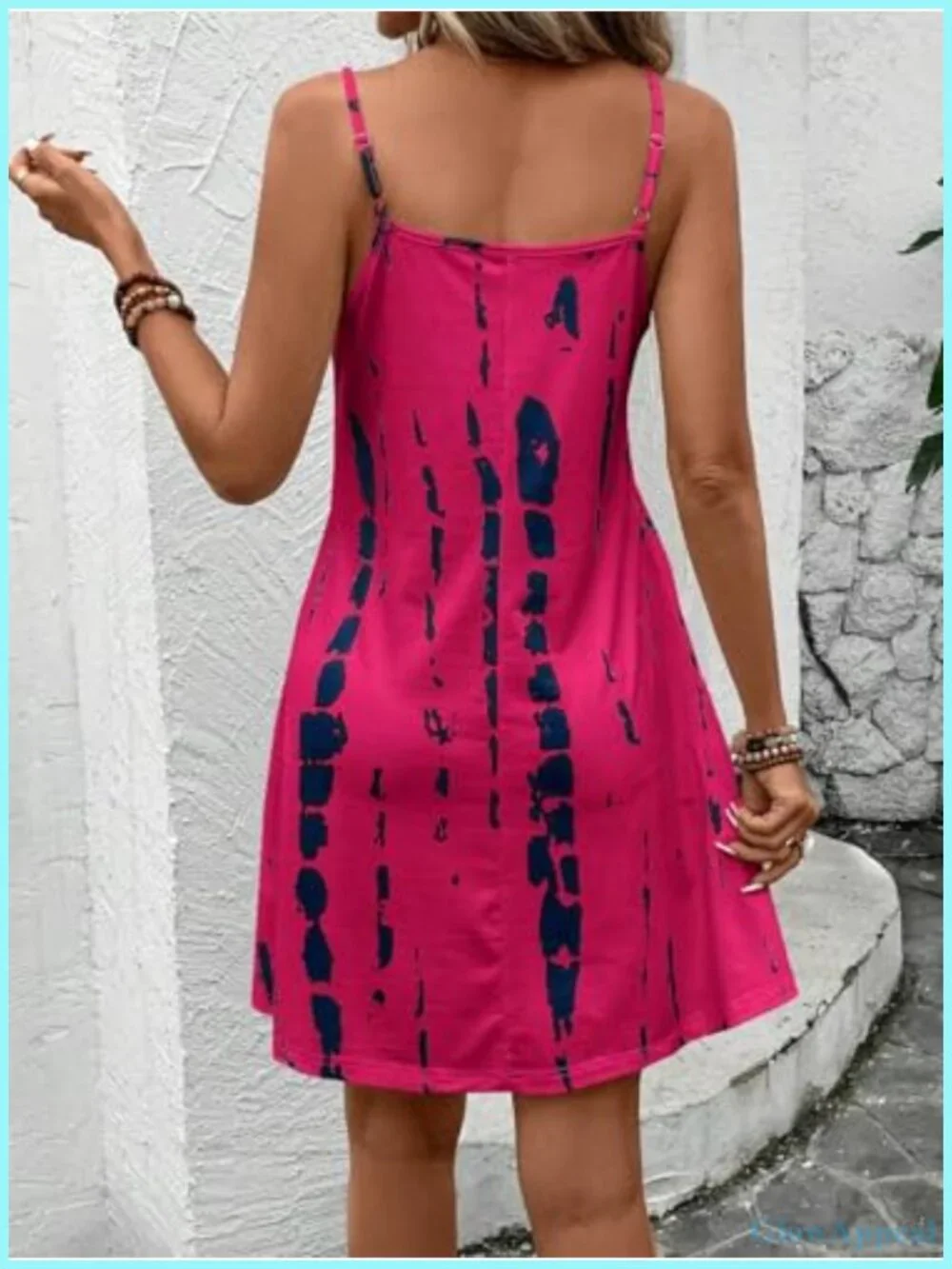 Women's Spaghetti Strap Flowy Mini Sundress Casual Beach Dress